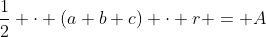 \frac12 \cdot (a+b+c) \cdot r = A~\implies~\boxed{r = \dfrac{2A}{a+b+c}}