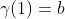 \gamma(1)=b