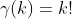 \gamma(k)=k!