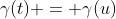 \gamma(t) = \gamma(u)