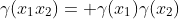 \gamma(x_1x_2)= \gamma(x_1)\gamma(x_2)