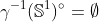 \gamma^{-1}(\mathbb{S}^{1})^\circ=\emptyset