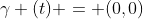 \gamma (t) = (0,0)