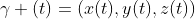 \gamma (t)=(x(t),y(t),z(t))