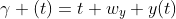 \gamma (t)=t w_y+y(t)