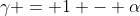 \gamma = 1 - \alpha