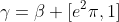 \gamma=\beta+[e^2\pi,1]