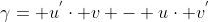 \gamma= u^{'}\cdot v - u\cdot v^{'}