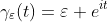 \gamma_{\varepsilon}(t)=\varepsilon e^{it}
