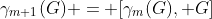 \gamma_{m+1}(G) = [\gamma_{m}(G), G]