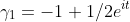 \gamma_1=-1+1/2e^{it}