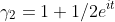 \gamma_2=1+1/2e^{it}