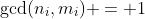 \gcd(n_i,m_i) = 1