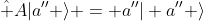 \hat A|a'' \rangle = a''| a'' \rangle