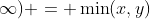 K(x,y;\infty) = \min(x,y)