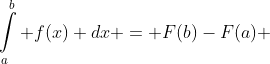 \int\limits_a^b f(x) dx = F(b)-F(a) 