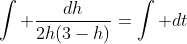 \int \frac{dh}{2h(3-h)}=\int dt