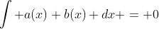 \int a(x) b(x) dx = 0