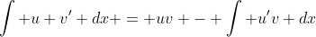 \int u v' dx = uv - \int u'v dx