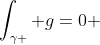 \int_{\gamma } g=0 