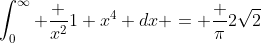 \int_{0}^{\infty} \frac {x^2}{1+x^4} dx = \frac {\pi}{2\sqrt{2}}