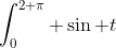 \int_0^{2 \pi} \sin t~dt = \int_\pi^{3 \pi} \sin t~dt = \int_{\pi /2}^{5 \pi / 2} \cos t~dt = \int_\pi^{9 \pi} \sin t~dt 