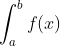 \int_a^{b}f(x)~dx=F(b)-F(a)