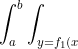 \int_a^b\int_{y=f_1(x)}^{y=f_2(z)}\int_{z=g(x,y)}^ {z=h(x,y)} u(x,y,z) dzdydx