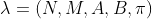 lambda = (N, M, A, B, pi)