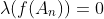 \lambda(f(A_n))=0