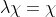 \lambda\chi=\chi