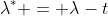 \lambda^* = \lambda-t