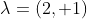 \lambda=(2, 1)