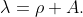 \lambda=\rho A.