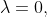 \lambda<0,\;\lambda=0,\;\lambda>0.