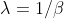 \lambda=1/\beta