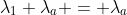 \lambda_1 \lambda_a = \lambda_a