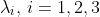 \lambda_i,\,i=1,2,3