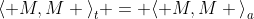 \langle M,M {\rangle}_t = \langle M,M {\rangle}_a