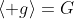 \langle g\rangle=G