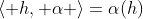 \langle h, \alpha \rangle=\alpha(h)