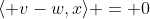 \langle v-w,x\rangle = 0