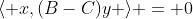 \langle x,(B-C)y \rangle = 0