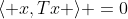 \langle x,Tx \rangle =0
