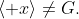 \langle x\rangle\not=G.