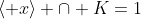 \langle x\rangle \cap K=1