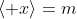 \langle x\rangle=m