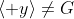 \langle y\rangle\not=G