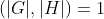 \left(|G|,|H|\right)=1