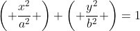 \left( \frac{x^2}{a^2} \right)+\left( \frac{y^2}{b^2} \right)=1